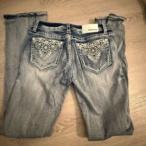 Grace Light Blue Embroidered Boot Cut Jeans